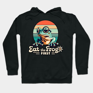 Eat The Frog First - Vintage Comic Time - Your own style Hoodie